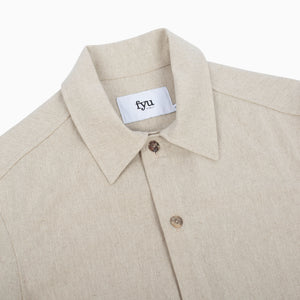 Noe Washed Linen Overshirt - FYU PARIS