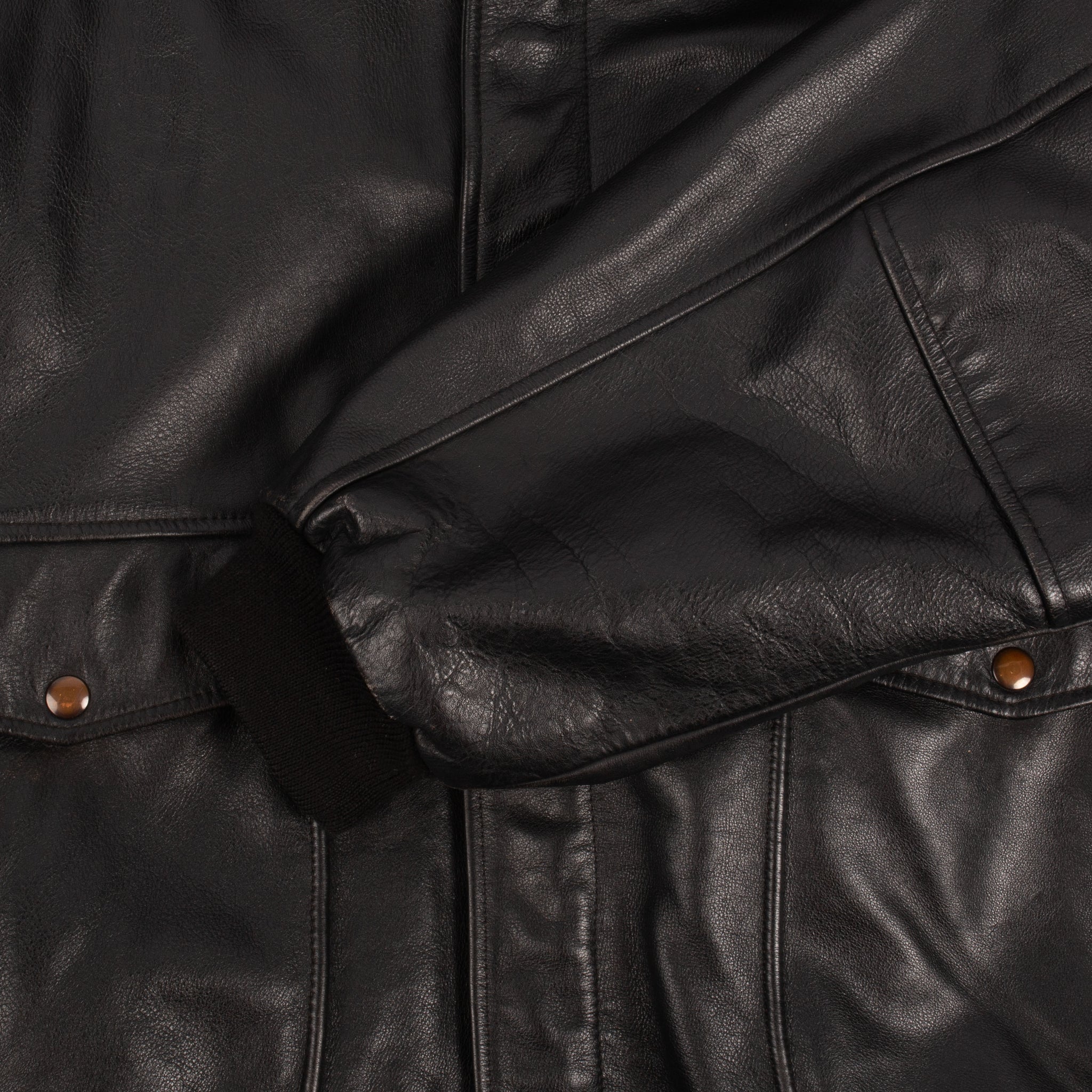 Leather Aviator Jacket - FYU PARIS